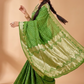 Premium mahendi Green Banarasi Jacquard Silk Saree with Rich Golden Zari Woven Border & Designer Pallu