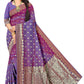 Bridal Collection Premium maroon Jacquard Silk Saree