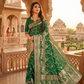 Minimalist Green Jacquard Weaving Saree for Everyday Elegance