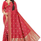Luxe Viscose Satin Jacquard Saree with Intricate Weave