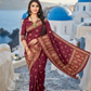 Valley Weave – Pashmina Coffee Colour Jacquard Saree with Zari Outline