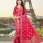 Classic Pink Colour Viscose Gaji Silk Jacquard Saree