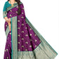 Woven, Embellished Jacquard Saree
