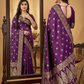 Stylish Premium Jacquard Saree with Rich Wine Finish