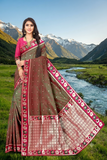 Designer Flower Motif Jacquard Saree
