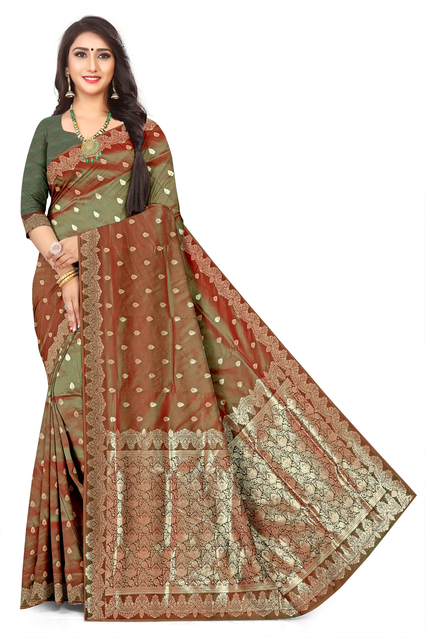 Exclusive Bridal Style Jacquard Saree