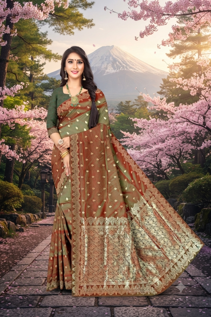 Exclusive Bridal Style Jacquard Saree