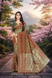 Exclusive Bridal Style Jacquard Saree