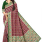 Premium Designer Bandhani Ikkat Jacquard Silk Saree with Traditional Pallu