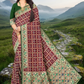Premium Designer Bandhani Ikkat Jacquard Silk Saree with Traditional Pallu