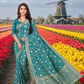 Classic Ethnic Nylon Satin Jacquard Silk Saree for Wedding & Festive Wear
