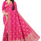 Rich Jacquard Nylon Satin  Weaving Saree with Luxurious Finish
