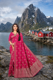 Rich Jacquard Nylon Satin  Weaving Saree with Luxurious Finish