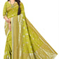 Grand Festive Mahendi Jacquard Silk Saree with Rich Pallu
