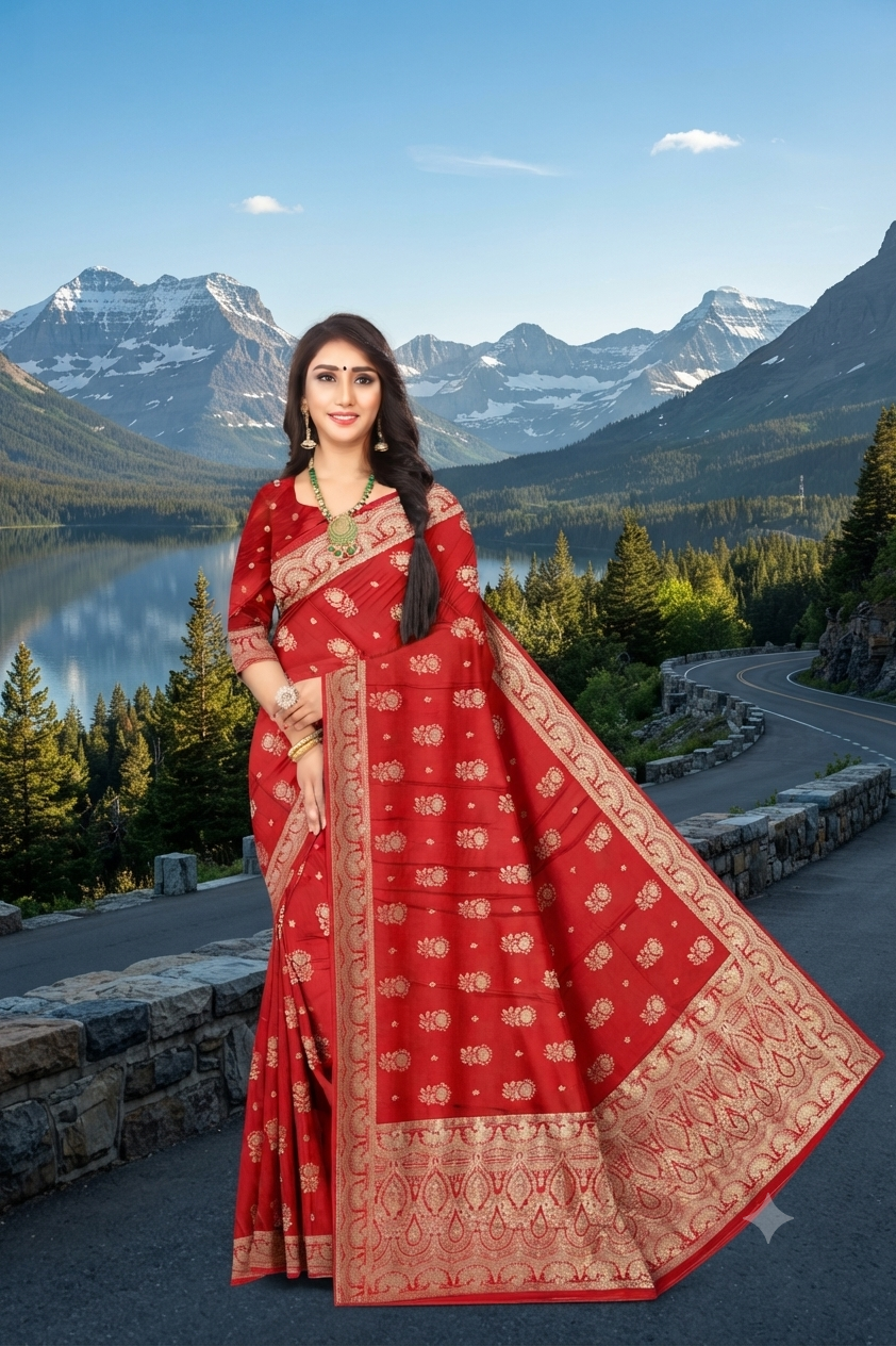 Satin Jacquard Elegance | Handpicked Quality Fabric