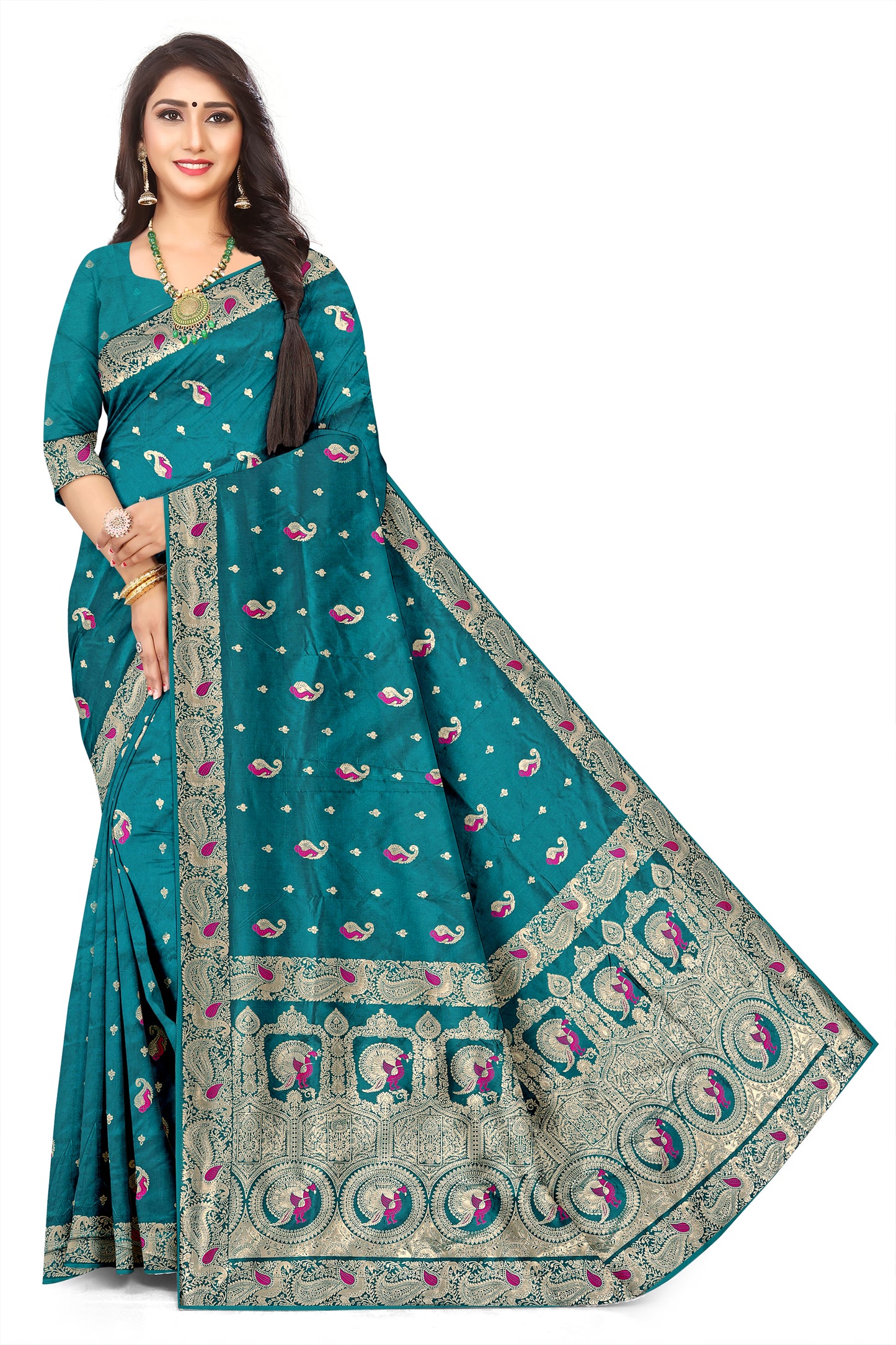 Exquisite Banarasi Style Jacquard Saree for Festive & Wedding Occasion
