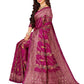Rani Viscose Jacquard Saree with Straight Meenakari Patta & Heavy Meenakari Work