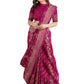 Rani Viscose Jacquard Saree with Straight Meenakari Patta & Heavy Meenakari Work