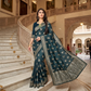 Luxury Dark Blue Viscose Soft Jacquard Silk Saree for Festive & Bridal Occasions