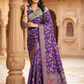 Purple Royal Occasion Wear Jacquard with Meenakari work Saree