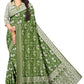 Designer Rich Pallu Mahendi Colour Jacquard Saree for Special Occasions