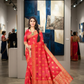 Bridal Collection Premium red Colour Viscose Jacquard Silk Saree