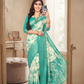 Elegant Floral Rama Colour  tissue Jacquard Silk Saree with Designer Border