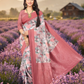Designer Digital Print Flower Small Buti Motif Jacquard Saree