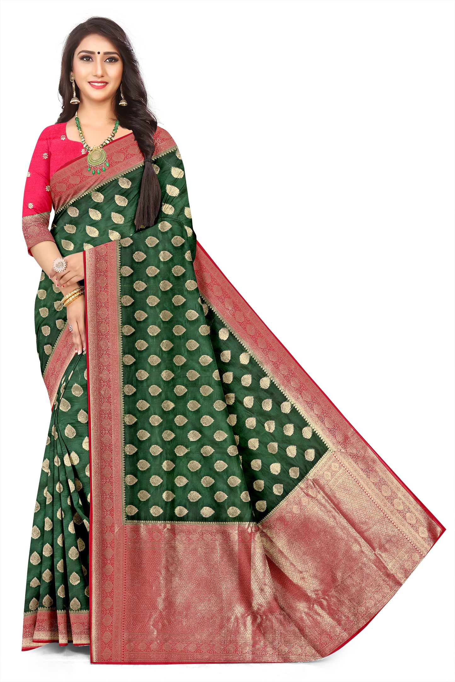 Classic Banarasi Inspired  Organza Jacquard Saree for Women