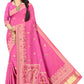 Royal Big  Peacock Motif Jacquard Silk Saree