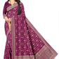 Signature Banarasi Dark Wine Viscose Jacquard Collection Saree