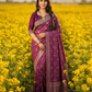 Signature Banarasi Dark Wine Viscose Jacquard Collection Saree