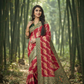 Modern Designer Organza (Kora) Saree with Meenakari work  Jacquard Silk Saree for Women