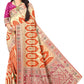 Contemporary Woven Organza with Meenakari work Jacquard Party Wear Saree
