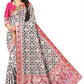 Luxury Organza Bandhani with Grey Colour Jacquard Saree