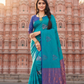 South Indian Kanjivaram-Style Jacquard Saree – Rich Woven Pattern