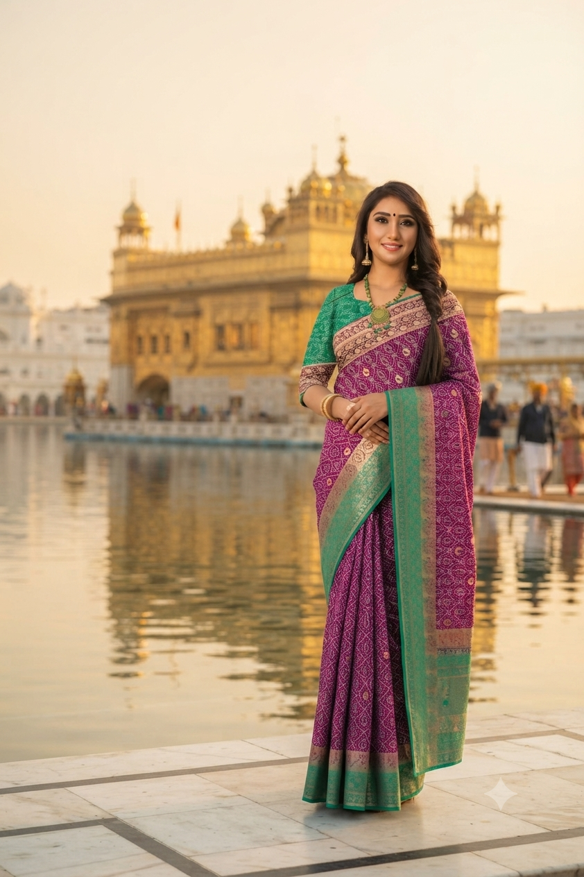 Bandhej Saree – Gujarati Ethnic Heritage
