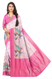 Women's Premium Peacock Digital Print Jacquard Saree | Ethnic Wear