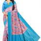 Premium Digital Floral Print Jacquard Saree with Rich Pallu