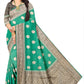 Royal Tissue Red with Navy Blue Viscose Jacquard Saree with Rich Pallu & Woven Border