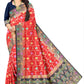 Traditional Floral Jaal Bandhani with Meenakari work Woven Jacquard Saree