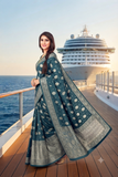 Glossy Satin Saree – Modern Ethnic Wear