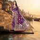 Premium Wedding wine colour  Peacock Jacquard Saree