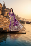 Premium Wedding wine colour  Peacock Jacquard Saree