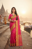 Graceful Jacquard  Banarasi Style Red Colour  Saree for Women