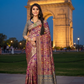 Minimalist Jacquard Weaving Kota Patola  Saree for Everyday Elegance