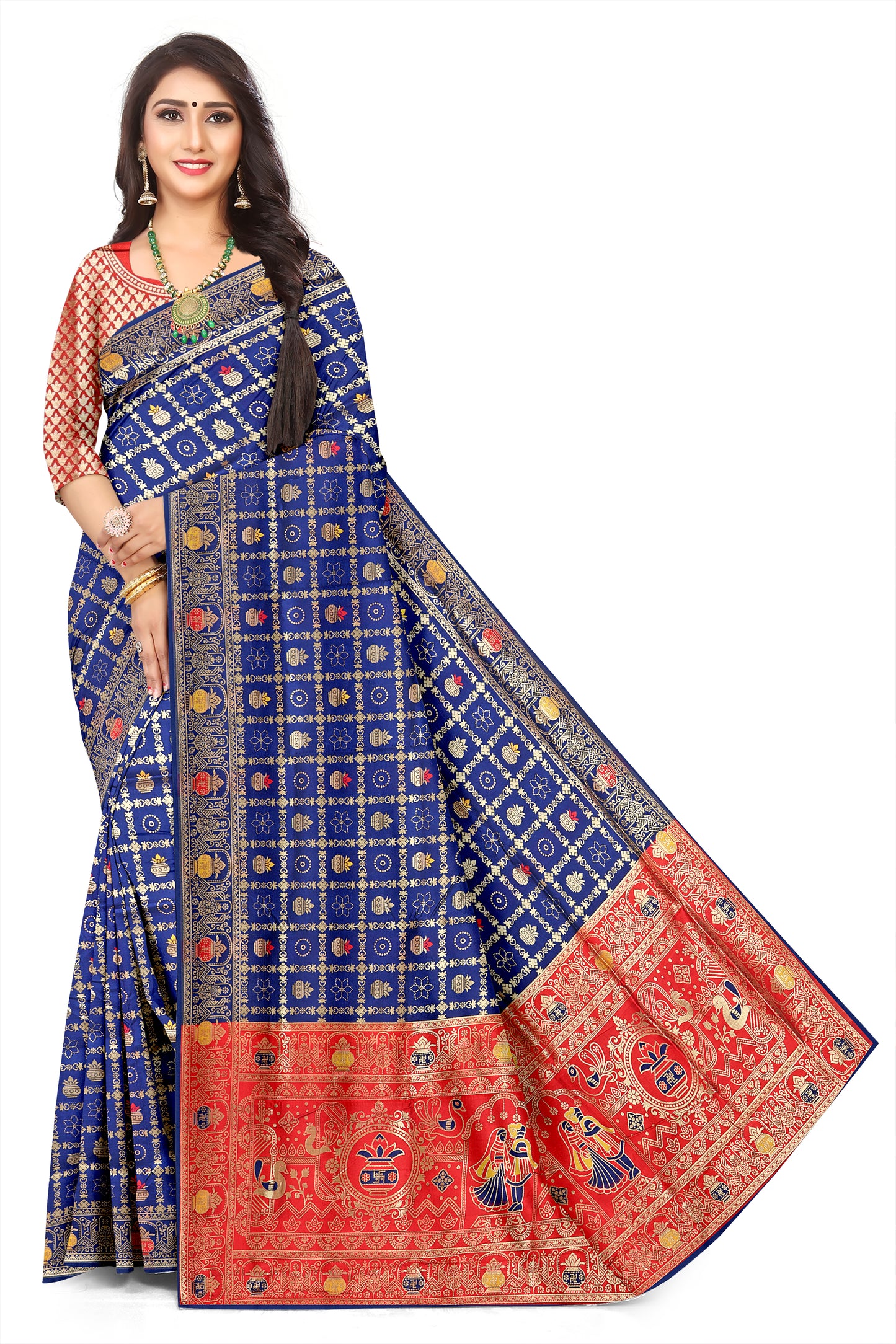 Exclusive Patoda Bridal Style Jacquard Saree