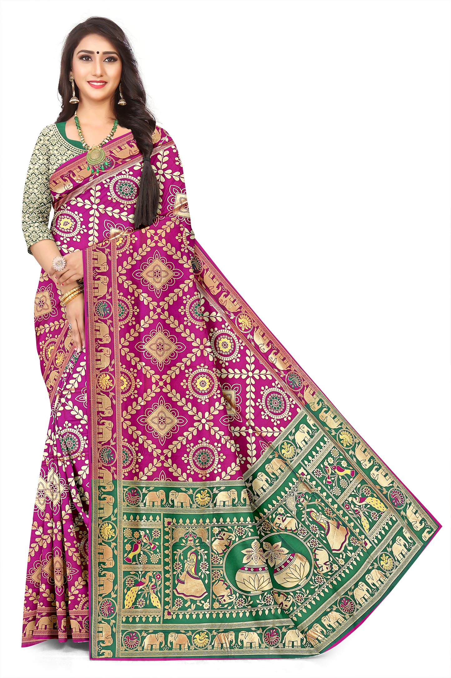 Grand Wedding Jacquard Silk Saree