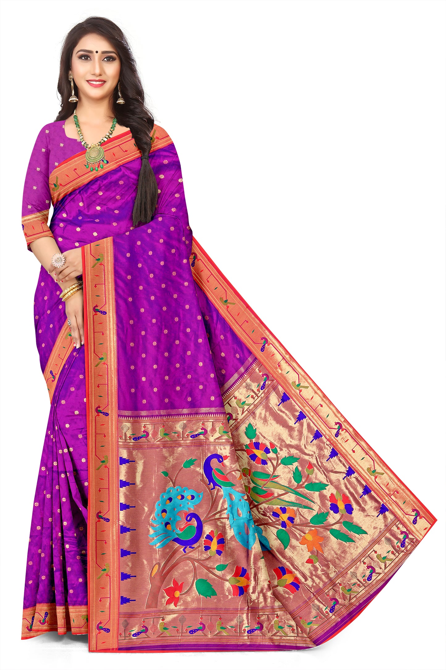 "The Soul of Maharashtra Woven in Golden Threads — Paithani"