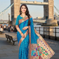 Regal  Morpitch   Paithani Jacquard Saree with Traditional Zari Border